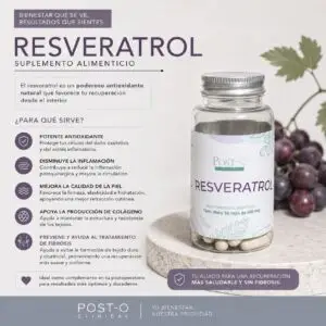 Resveratrol Post-O Clinical 30 cápsulas 500 mg